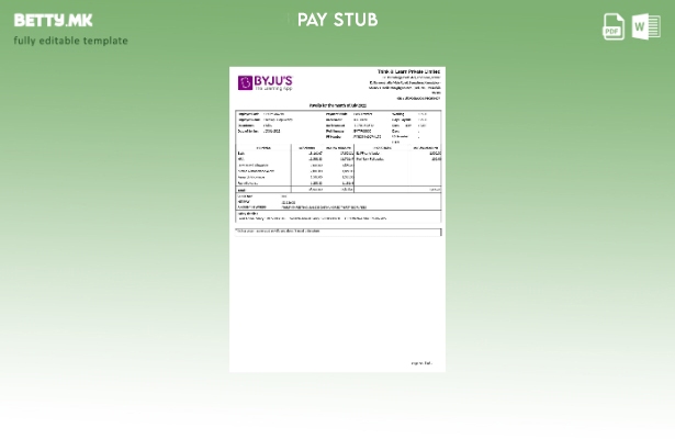 Шаблон за уплатница за апликација за учење BYJUs во модерен стил